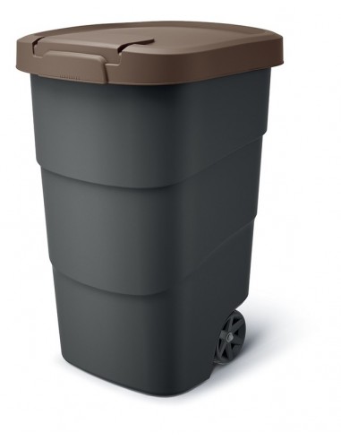 KEDEN KOSZ NA ŚMIECI WHEELER 110 L - BRĄZOWY