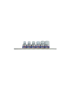 KING TONY ZESTAW NASADEK GWIAZDKOWYCH 1/2" 6cz. KRÓTKIE E10 - E20, SZYNA