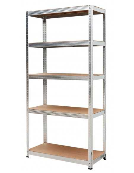 AWTOOLS REGAŁ 5 PÓŁEK 200x90x40 NOŚNOŚĆ 200kg / 4.0mm - WCISKANY SZYBKI MONTAŻ