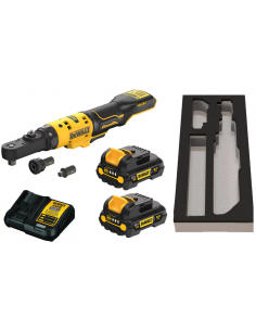 DEWALT GRZECHOTKA 12V DCF500L2G Z ADAPTERAMI 1/4" 3/8" 1/2" HEX 1/4" 2x3,0Ah