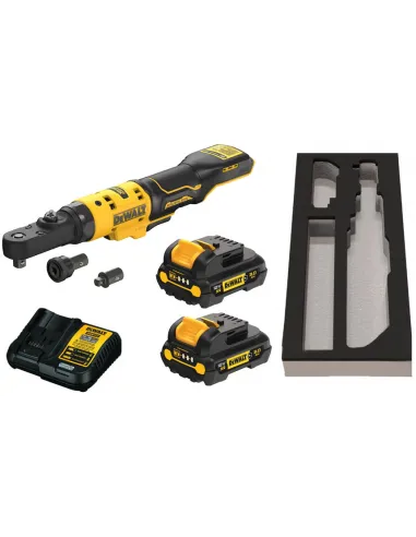 DEWALT GRZECHOTKA 12V DCF500L2G Z ADAPTERAMI 1/4" 3/8" 1/2" HEX 1/4" 2x3,0Ah