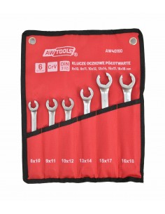 AWTOOLS ZESTAW KLUCZY PŁASKICH PÓŁOTWARTYCH KPL.6szt.