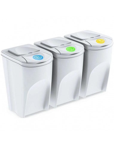 KEDEN KOSZ NA ŚMIECI SORTIBOX 35L SET 3 - POPIELATY