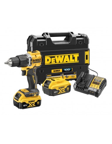 DEWALT WIERTARKO-WKRĘTARKA UDAROWA 18V DCD100YP2T 68Nm 2x5,0Ah TSTAK LIMITED