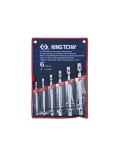 KING TONY ZESTAW KLUCZY NASADOWYCH PRZEGUBOWYCH 6cz. 8 - 19mm