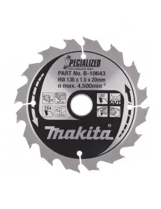 MAKITA PIŁA TARCZOWA  136x20x16z SPECJALIZED DREWNO