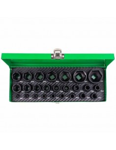 ROCKFORCE NASADKI UDAROWE kpl. 25el.1/2" 1/4"  6-KĄT. (4-32mm)