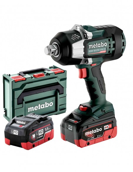 METABO KLUCZ UDAROWY SSW 18 LTX 1750 BL 2x5,5Ah LiHD 1750Nm METABOX