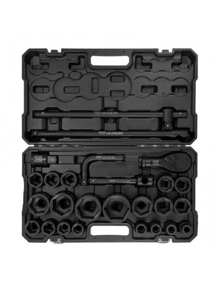 JCB ZESTAW KLUCZY UDAROWYCH 26el. 3/4" - 1"  6KĄT. (17-65mm)