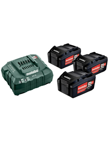 METABO ZESTAW AKUMULATORÓW 3x4.0Ah + ŁADOWARKA ASC 55