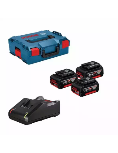 BOSCH AKUMULATOR 18V  5,0Ah x3 +ŁADOWARKA GAL 18V-40 +LB