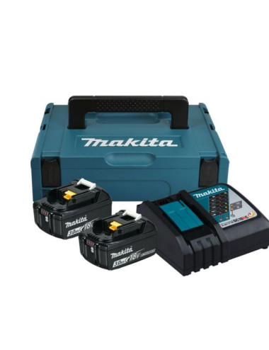 MAKITA ZESTAW ZASILAJĄCY 18V (BL1830Bx2+DC18RC) MAKPAC