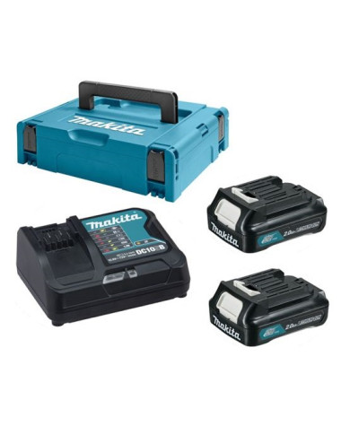MAKITA ZESTAW ZASILAJĄCY 12V 2x2,0Ah (BL1021Bx2+DC10SB) MAKPAC