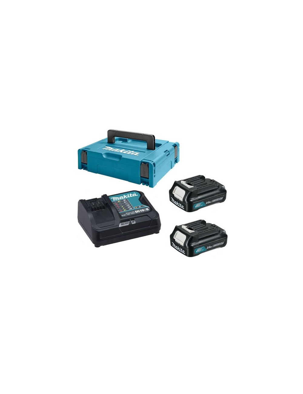 MAKITA ZESTAW ZASILAJĄCY 12V 2x2,0Ah (BL1021Bx2+DC10SB) MAKPAC