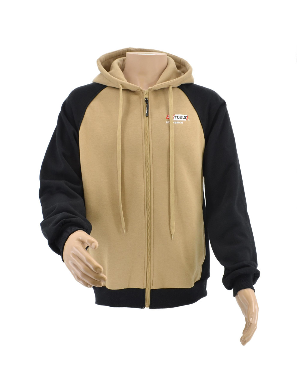 AWTOOLS BLUZA ROZPINANA T6 BEŻ CZARNA  S