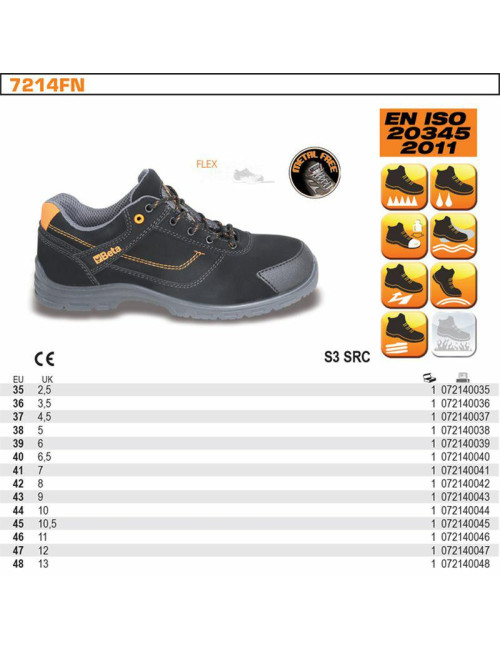 BETA PÓŁBUTY BEZPIECZNE FLEX S3 Z NUBUKU ACTION ROZMIAR 47