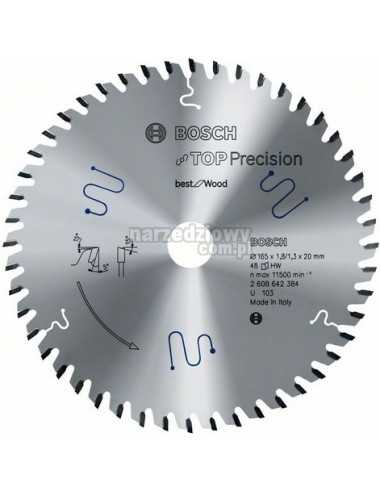 BOSCH PIŁA TARCZOWA MULTIMATERIAL TOP PRECISION 165x20mm 48-ZĘBÓW