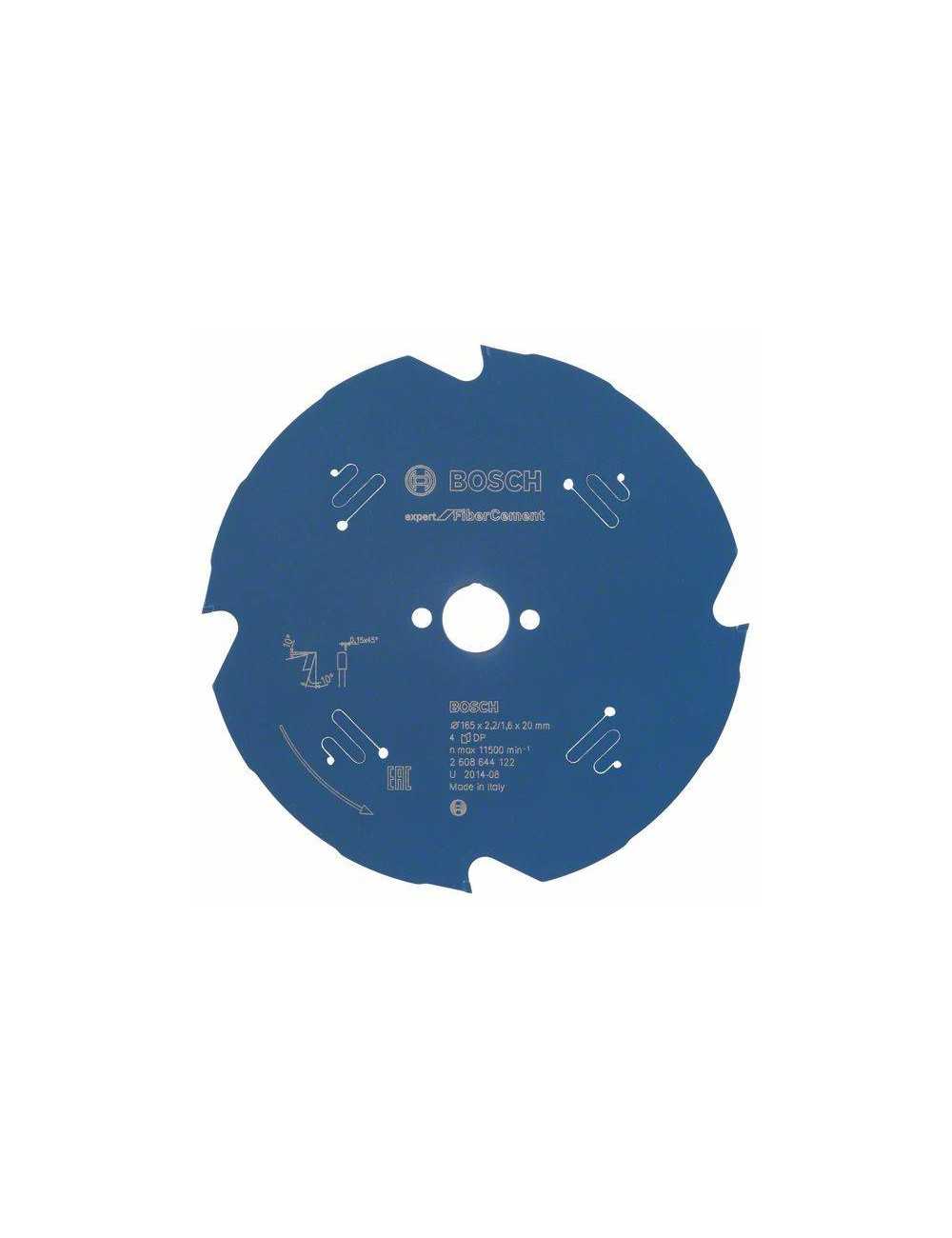 BOSCH PIŁA TARCZOWA FIBER CEMENT EXPERT 165x20mm 4-ZĘBY