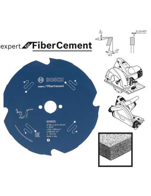 BOSCH PIŁA TARCZOWA FIBER CEMENT EXPERT 165x20mm 4-ZĘBY