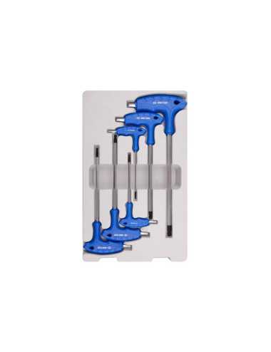 KING TONY KLUCZE IMBUSOWE Z KULĄ TYP  "L"  Z UCHWYTEM KOMPLET 6 elem. 3 - 4 - 5 - 6 - 7 - 8mm