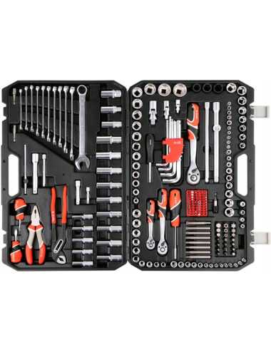 YATO ZESTAW NARZĘDZI  225 elem. 1 2" 3 8" 1 4"  XXL YT-38941