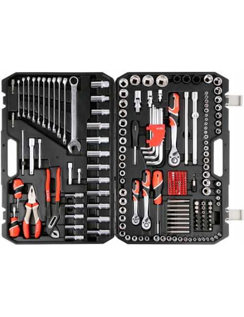 YATO ZESTAW NARZĘDZI  225 elem. 1 2" 3 8" 1 4"  XXL YT-38941