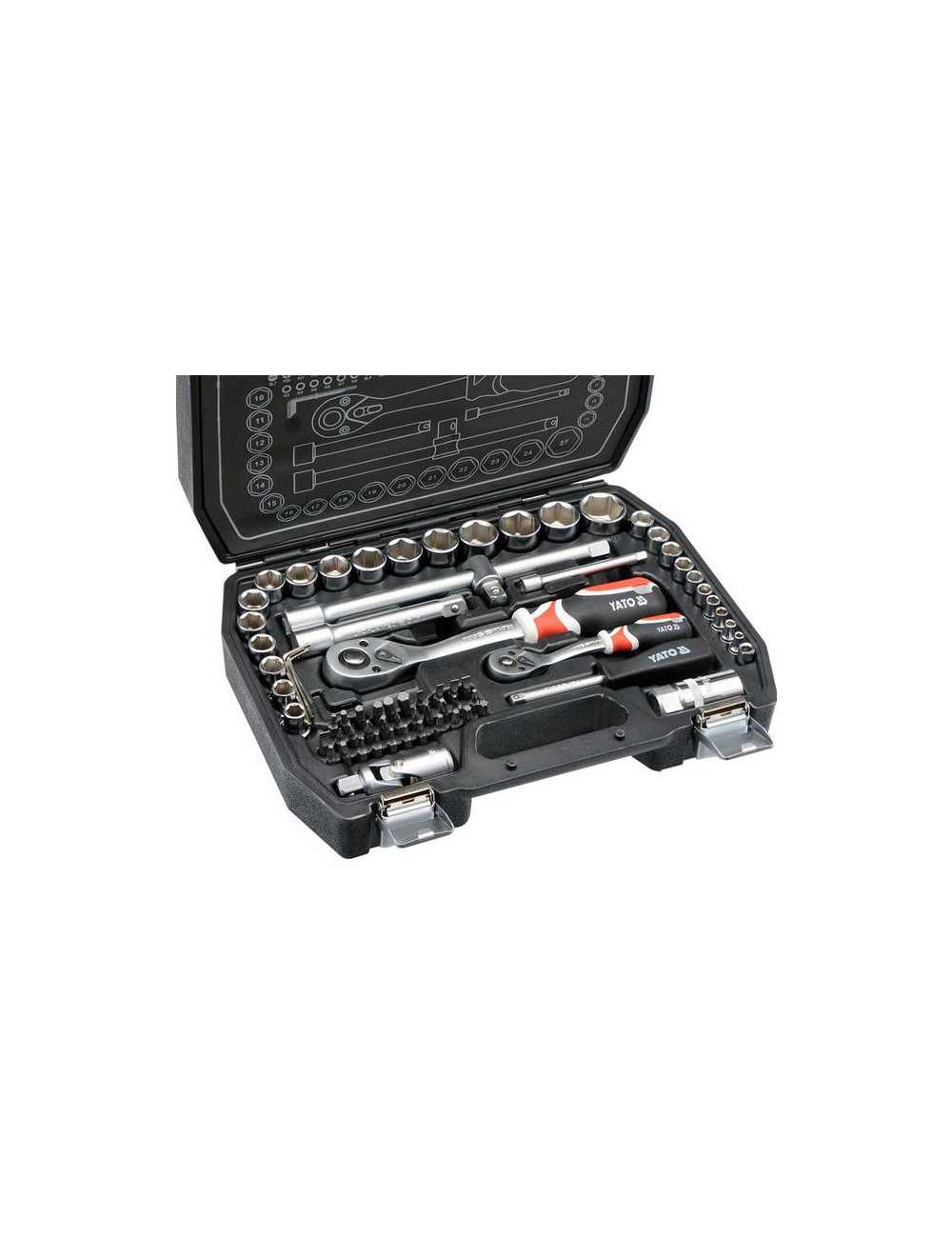 YATO ZESTAW KLUCZY 1 4" 1 2" 72 elem. YT-38782