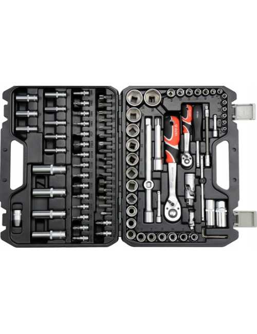 YATO ZESTAW  KLUCZY 1 4" , 1 2"  94 elem.  YT-12681