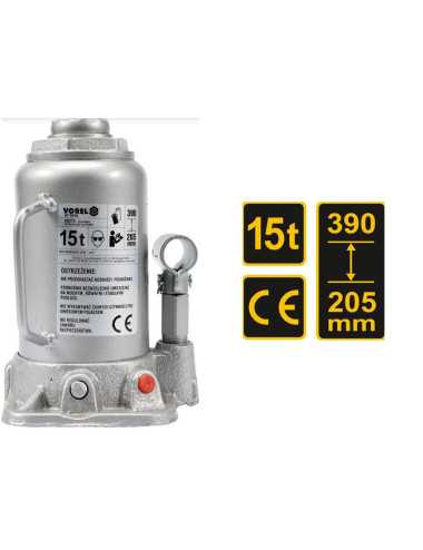 VOREL DŹWIGNIK TŁOKOWY HYDRAULICZNY 15T 205-390mm 80072