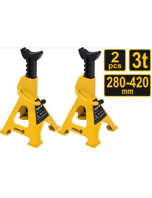 VOREL PODSTAWKI SAMOCHODOWE 2 SZTUKI 3T 280 - 420mm 80308