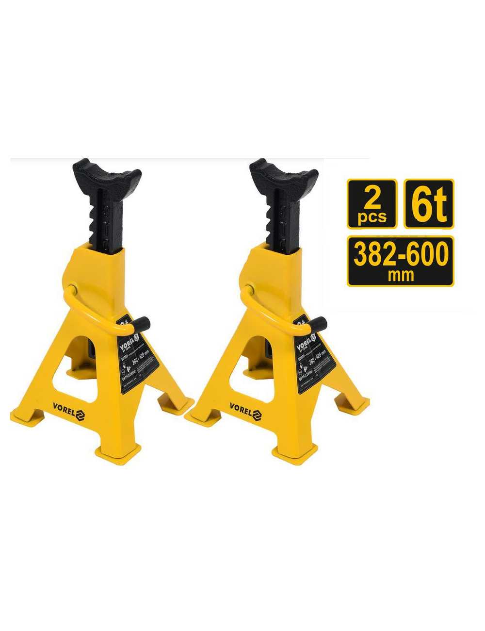 VOREL PODSTAWKI SAMOCHODOWE 2 SZTUKI 6T 382 - 600mm 80309
