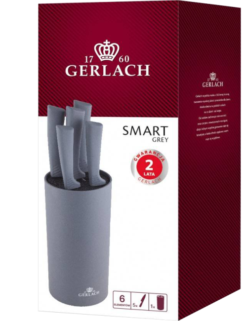 GERLACH ZESTAW NOŻY W BLOKU  5szt. SMART