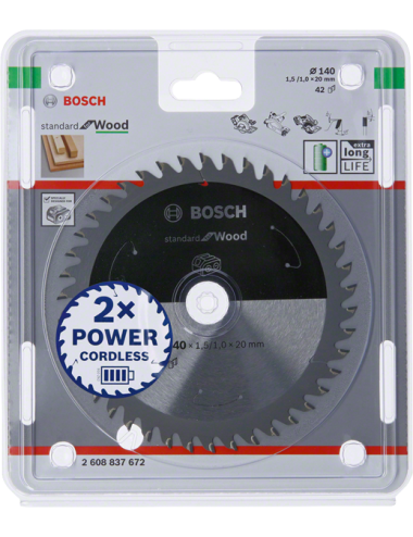 BOSCH PIŁA STANDARD WOOD ACCU 140x20x42z