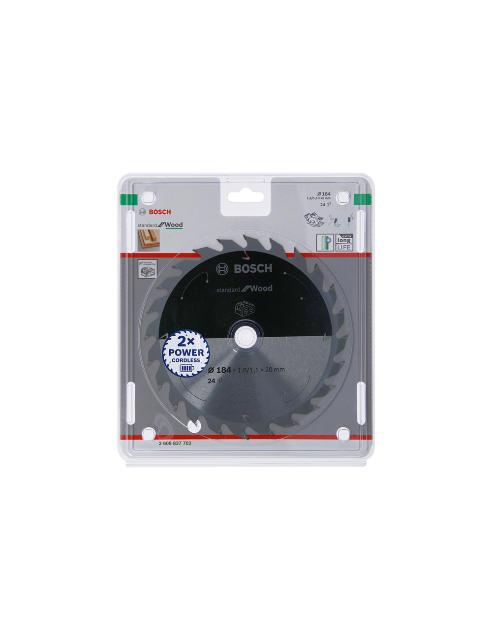 BOSCH PIŁA STANDARD WOOD ACCU 184x20x24z