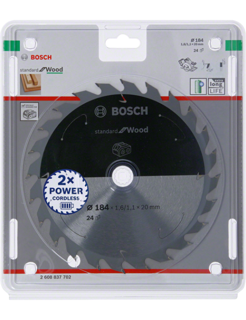 BOSCH PIŁA STANDARD WOOD ACCU 184x20x24z