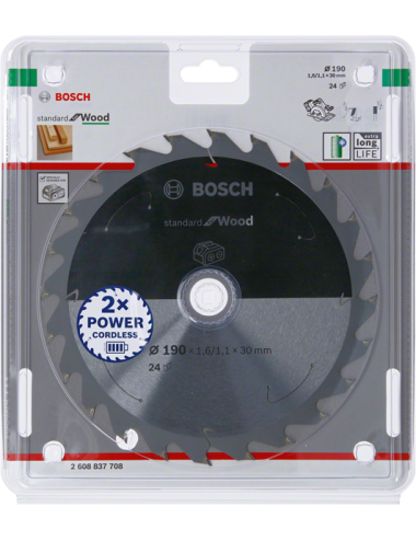 BOSCH PIŁA STANDARD WOOD ACCU 190x30x24z