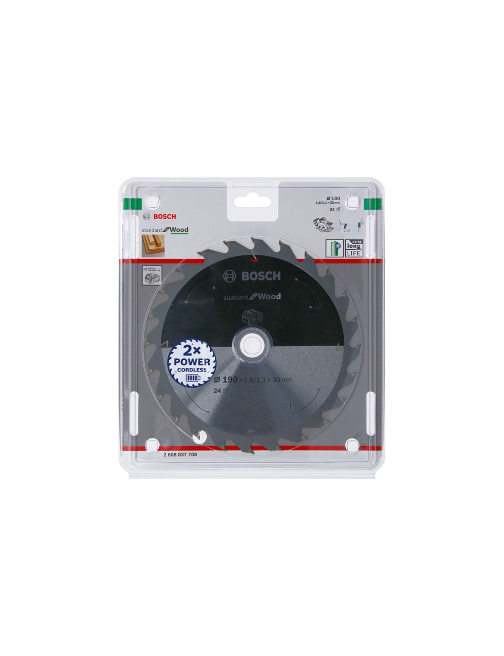 BOSCH PIŁA STANDARD WOOD ACCU 190x30x24z