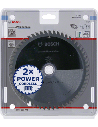 BOSCH PIŁA STANDARD ALUMINIUM 190x30x56z ACCU