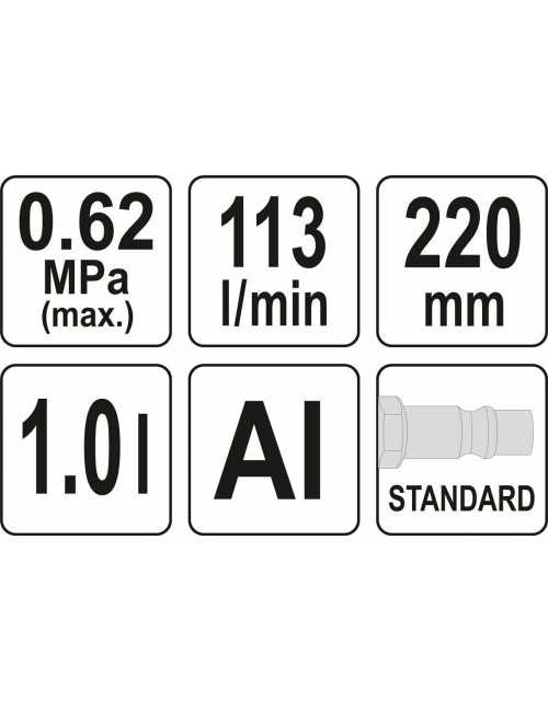 YATO PNEUMATYCZNY PISTOLET DO WYTWARZANIA PIANY PIANOWNICA 1L