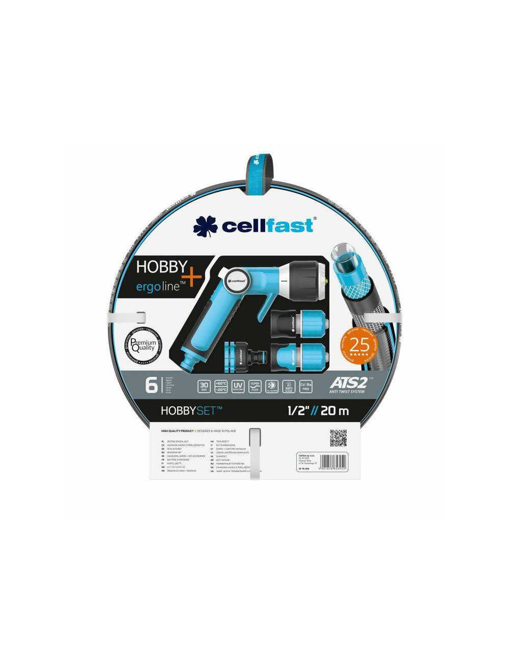 CELLFAST ERGO ZESTAW ZRASZAJĄCY HOBBY 1 2"20m