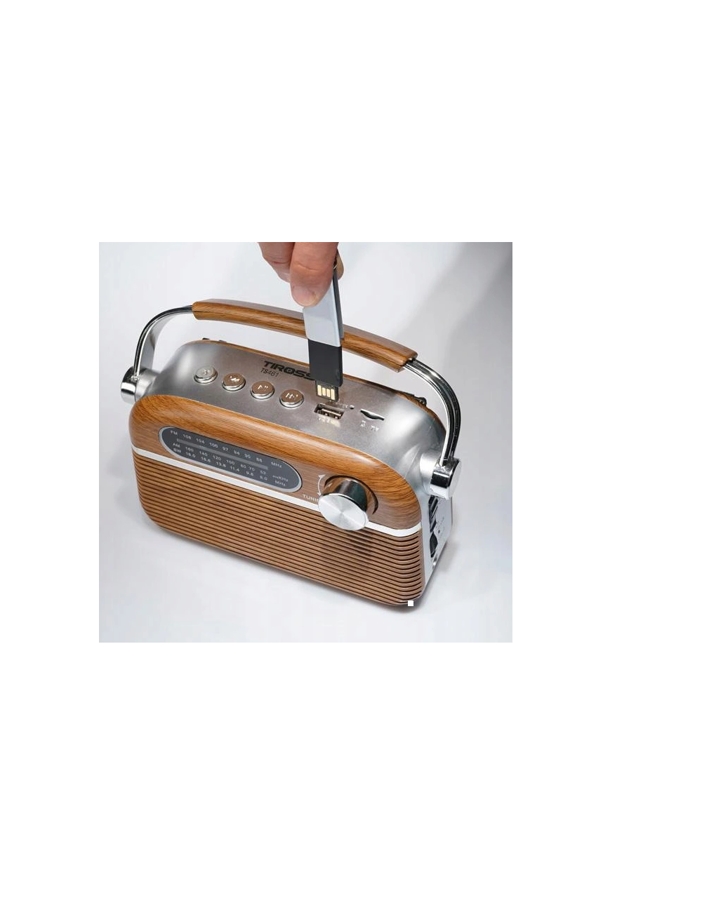 TIROSS RADIO PRZENOŚNE AKUMULATOROWE USB  Bluetooth