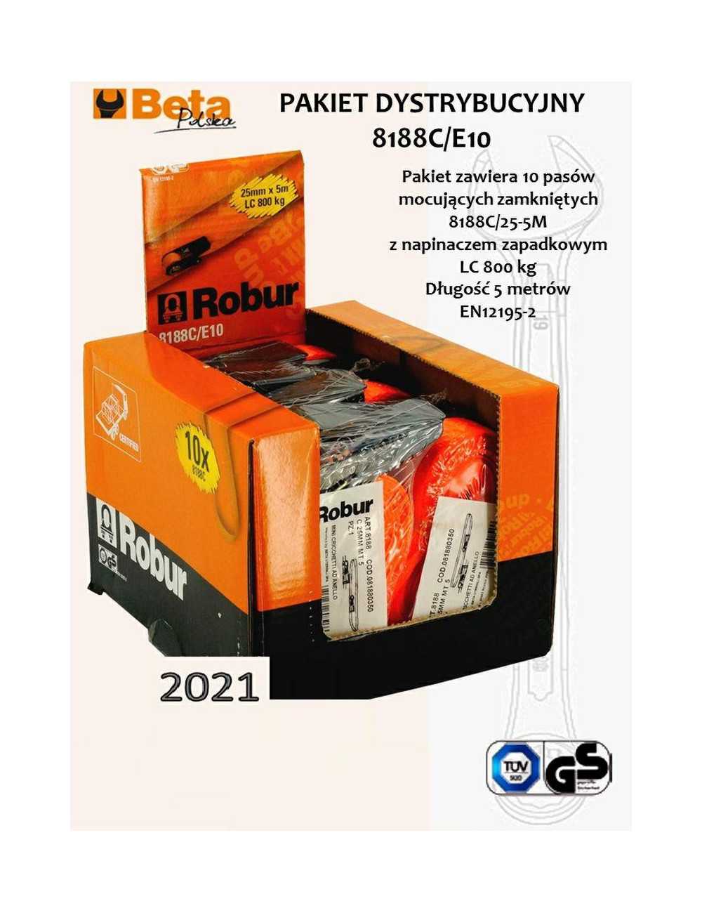 BETA PAS MOCUJĄCY 750kg 5,0m 25mm  EKSPOZYTOR  10szt.
