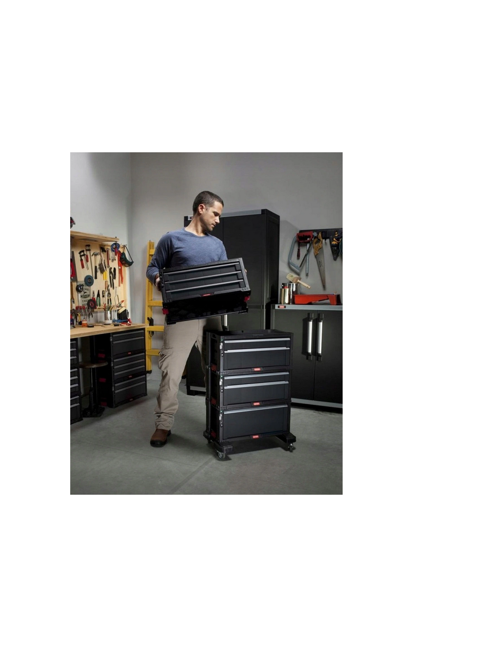 KETER REGAŁ 3 SZUFLAD TOOL CHEST SET SKRZYNKA REGAŁ NARZĘDZIOWY