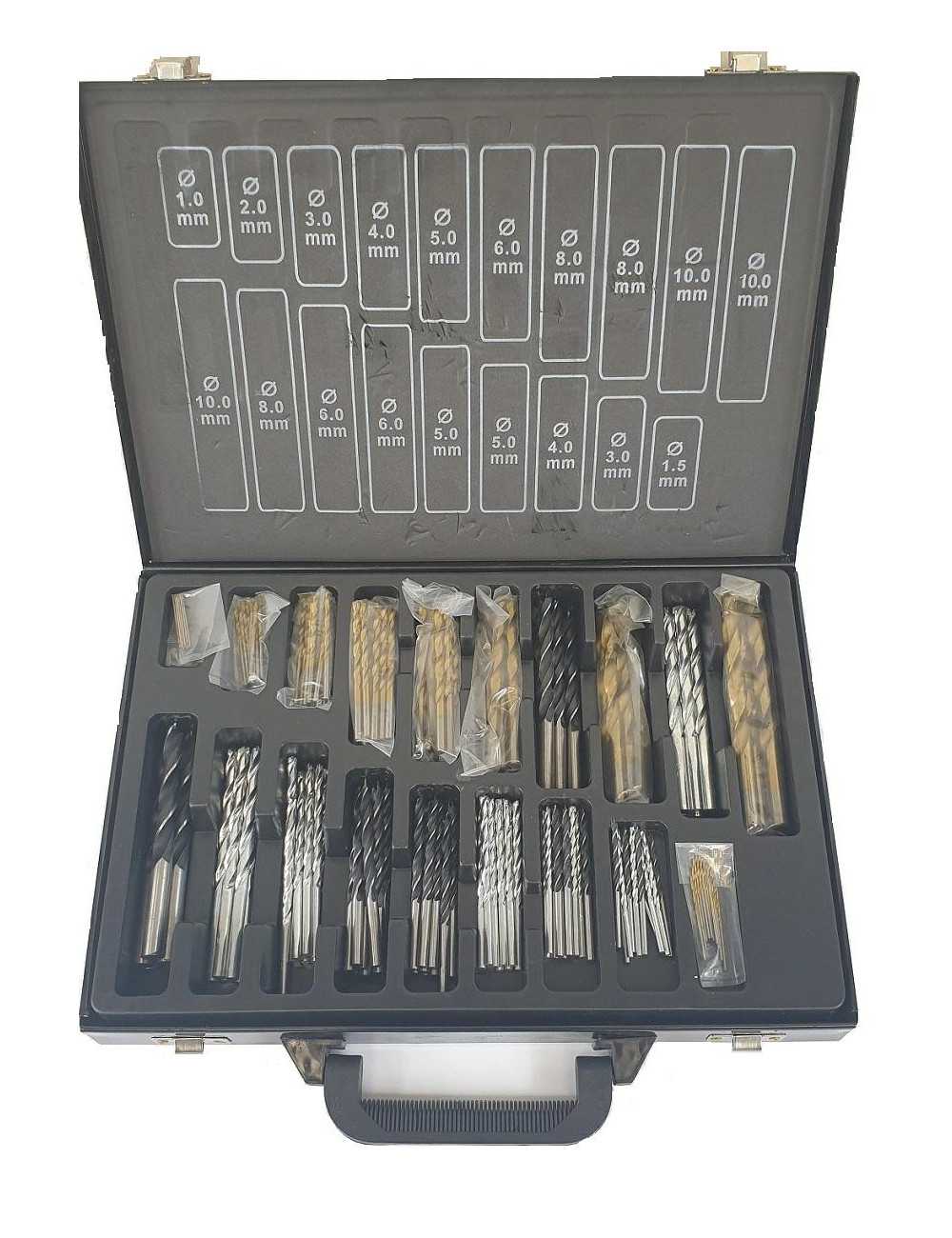 WIERTŁO MIX  KOMPLET 160szt.  SILVER