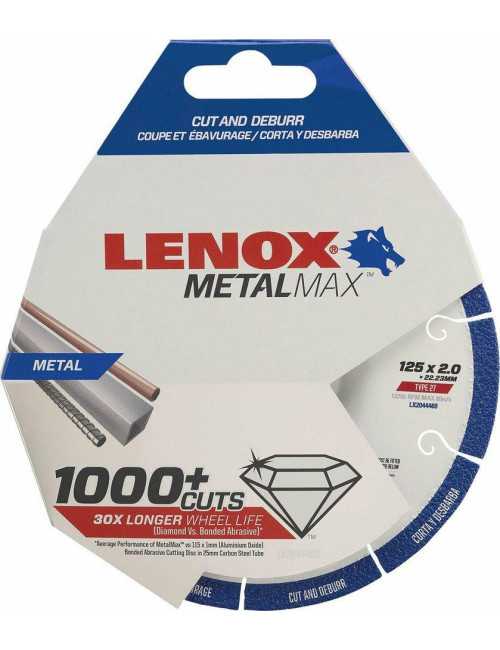 LENOX TARCZA DO MET. 125 DIAM. TYP 27 DO CIĘCIA I USUWANIA ZADZIORÓW