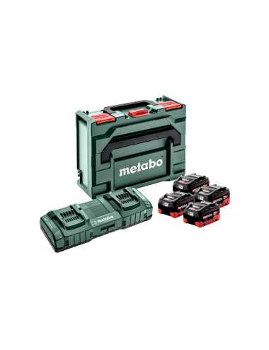 METABO 4 X AKUMULATOR 18V 8,0Ah LIHD + ŁADOWARKA. ZESTAW ZASILAJĄCY