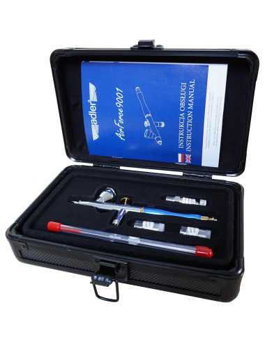 ADLER AEROGRAF AIRFORCE AD-9001 W ZESTAWIE DYSZE  0,2mm 0,3mm 0,5mm