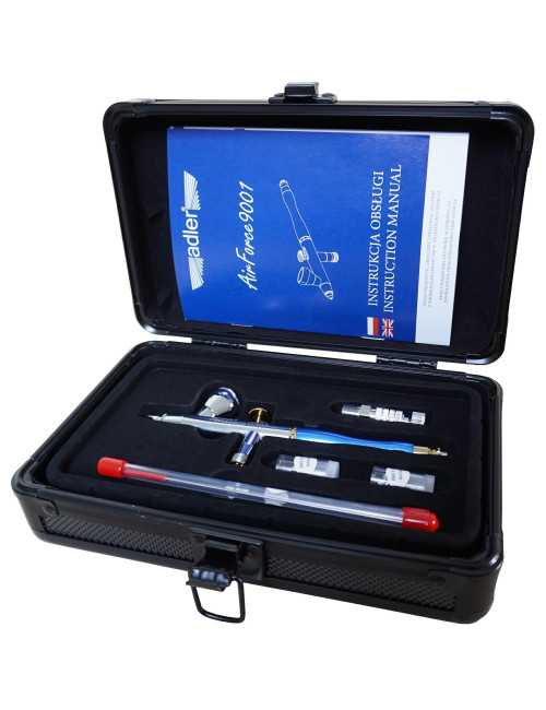 ADLER AEROGRAF AIRFORCE AD-9001 W ZESTAWIE DYSZE  0,2mm 0,3mm 0,5mm