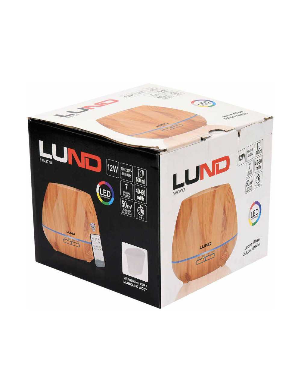 LUND NAWILŻACZ POWIETRZA DYFUZOR ZAPACHU 500ml  JASNE DREWNO Z PILOTEM