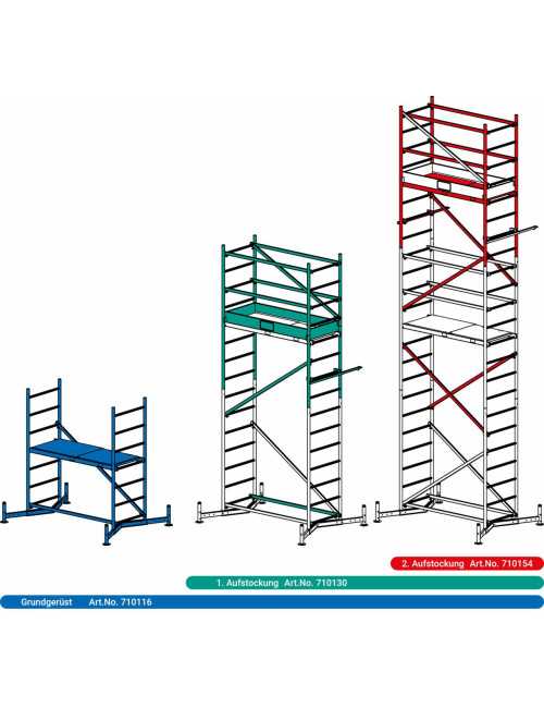 KRAUSE RUSZTOWANIE BAZOWE STALOWE CLIMTEC 3,0m ALUMINIOWE